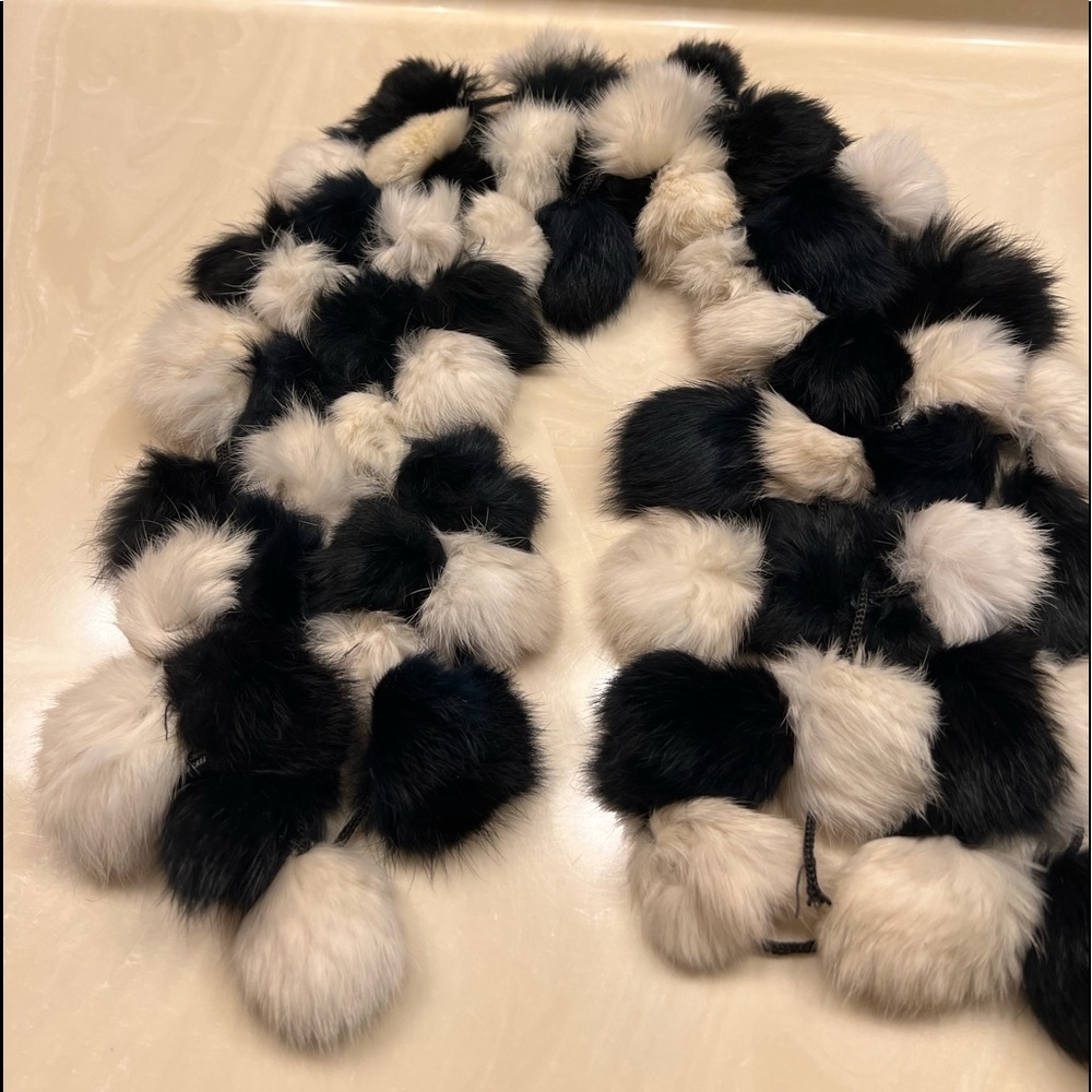 100% rabbit fur scarf